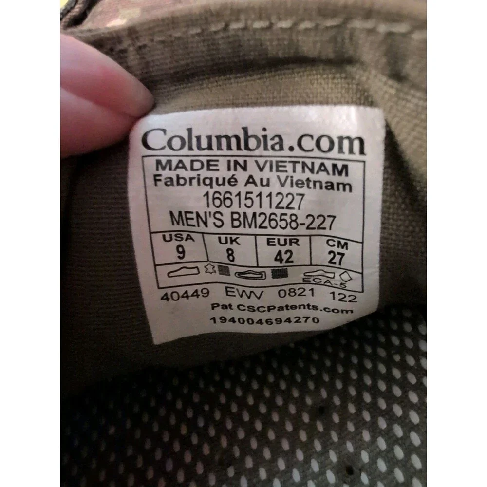 LEFT ONLY Columbia Men's PFG Bahama Vent Boat Canvas Camo Fishing Shoes Size 9